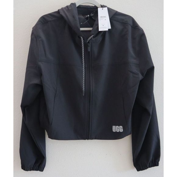 UGG 1138570 Women's Sz Large Black Koralie Full Zip Hooded Jacket $98 - Picture 1 of 8